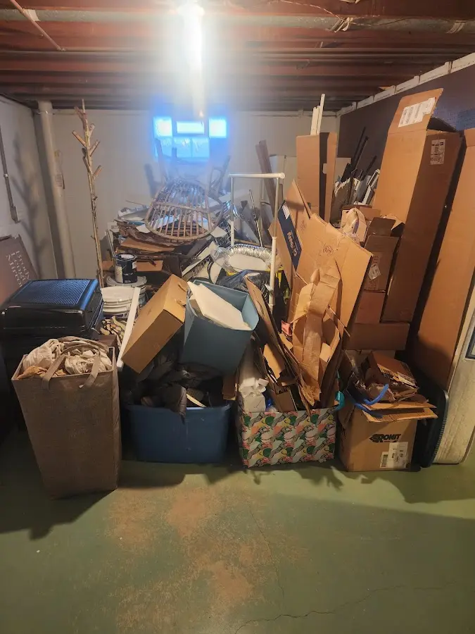 Roll-off dumpster container at job site for Yard Waste Dumpster Rental in Seven Hills